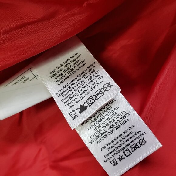 Eddie Bauer‎ Buffalo Plaid Puffer Vest Zip Snaps XS Red Black - Picture 9 of 9